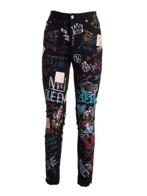 dolce and gabbana graffiti jeans|Dolce & Gabbana Dolce & Gabbana Graffiti Jeans .